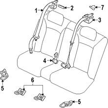 Foto de Receptaculo del Cinturon de Seguridad Original para Hyundai Equus 2011 2012 2013 2014 2015 2016 Marca HYUNDAI Nmero de Parte 898413N500RY