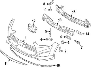 Foto de Riel de soporte de cubierta de parachoques Original para Hyundai Veloster 2013 2014 2015 2016 2017 Marca HYUNDAI N�mero de Parte 865552V000