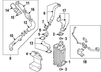 Foto de Enfriador en Lnea Original para Hyundai Veloster 2013 2014 2015 2016 2017 Marca HYUNDAI Nmero de Parte 282722B700