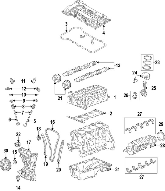 Foto de Engranaje del �rbol de levas Original para Hyundai Tucson Hyundai Elantra Coupe Hyundai Elantra GT Kia Forte Marca HYUNDAI N�mero de Parte 243702E200