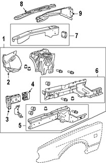 Foto de Conjunto de proteccion del guardafangos Original para Jaguar Vanden Plas Jaguar XJ8 Jaguar XJR Jaguar Super V8 Marca JAGUAR Nmero de Parte C2C28052