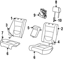 Foto de Respaldo completo de Asiento Original para Jaguar Super V8 Jaguar XJ8 Jaguar XJR Marca JAGUAR Nmero de Parte C2C30176AMR