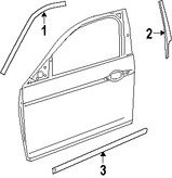 Foto de Moldura de Puerta Original para Jaguar Vanden Plas Jaguar XJ8 Jaguar XJR Jaguar Super V8 Marca JAGUAR Nmero de Parte C2C2950XXX