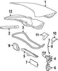 Foto de Tapa del maletero Original para Jaguar Vanden Plas Jaguar XJ8 Jaguar XJR Jaguar Super V8 Marca JAGUAR Nmero de Parte C2C37718