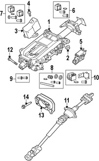 Foto de Eje de Columna de Direccin Original para Jaguar XJ Jaguar XJR Marca JAGUAR Nmero de Parte C2D47266