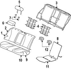 Foto de Cojin de Asiento Original para Jaguar XJ Jaguar XJR Marca JAGUAR Nmero de Parte C2D36784