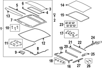Foto de Cristal del Techo Corredizo Original para Jaguar XJ Jaguar XJR Marca JAGUAR N�mero de Parte C2D47262