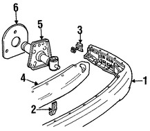 Foto de Riel de soporte de cubierta de parachoques Original para Jaguar XK8 1997 1998 1999 2000 Jaguar XKR 2000 Marca JAGUAR N�mero de Parte HJA6569AA
