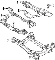 Foto de Guardasalpicaduras del soporte del radiador Original para Jaguar S-Type Marca JAGUAR Nmero de Parte XR818889