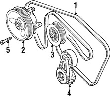 Foto de Rodillo Tensor Original para Jaguar S-Type Jaguar X-Type Marca JAGUAR Nmero de Parte AJ89037