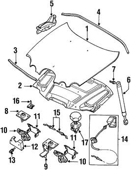 Foto de Cerrojo del capo Original para Jaguar S-Type Marca JAGUAR Nmero de Parte XR856513