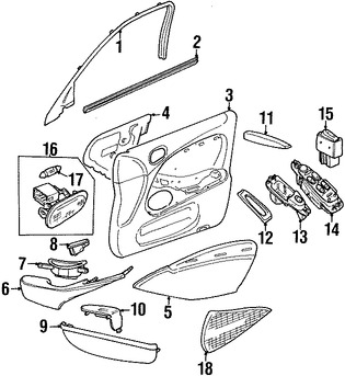 Foto de Interruptor de vidrio elctrico de la puerta Original para Jaguar S-Type Marca JAGUAR Nmero de Parte XR837169