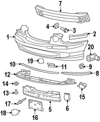 Foto de Remache del soporte de la placa Original para Jaguar X-Type Jaguar XJ Jaguar XJR Marca JAGUAR Nmero de Parte XR813185