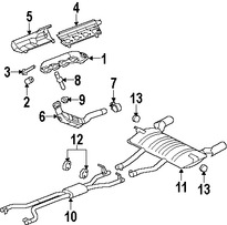 Foto de Sujetador Sistema de Escape Original para Jaguar XK Jaguar XKR Jaguar XKR-S Jaguar F-Type Marca JAGUAR Nmero de Parte C2P19665