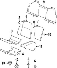 Foto de Cubierta de Asiento Original para Jaguar XK Jaguar XKR Jaguar XKR-S Marca JAGUAR Nmero de Parte C2P18995NED