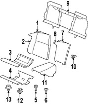 Foto de Cubierta de Asiento Original para Jaguar XK Jaguar XKR Jaguar XKR-S Marca JAGUAR Nmero de Parte C2P18998RGE