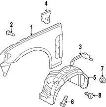 Foto de Protector de Guardafangos Original para Jaguar XF Jaguar XFR Jaguar XFR-S Marca JAGUAR Nmero de Parte C2Z22404