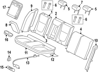 Foto de Respaldo de Asiento Original para Jaguar XFR Jaguar XFR-S Marca JAGUAR Nmero de Parte C2Z17699CHV