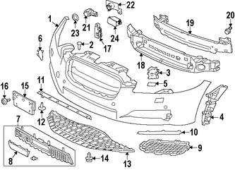 Foto de Absorbedor de impacto de gomaespuma del parachoque Original para Jaguar XF Jaguar XFR Jaguar XFR-S Marca JAGUAR Nmero de Parte C2Z13458