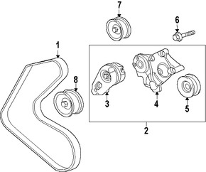 Foto de Perno de la polea del tensor de la correa Original para Jaguar XF Jaguar F-Type Jaguar XJ Jaguar XJR Jaguar Marca JAGUAR Nmero de Parte C2P14141