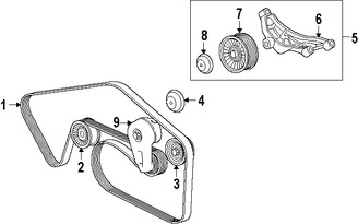 Foto de Rodillo Tensor Original para Jaguar XF 2016 2017 Jaguar  2017 Jaguar F-Type 2017 Marca JAGUAR Nmero de Parte T4N1243