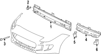 Foto de Barra de impacto de parachoque Original para Jaguar F-Type 2014 2015 2016 2017 Marca JAGUAR Nmero de Parte T2R11278