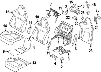 Foto de Cojin de Asiento Original para Jaguar F-Type 2014 2015 2016 2017 Marca JAGUAR Nmero de Parte T2R5459