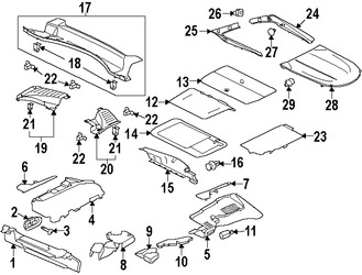 Foto de Panel de maletero Original para Jaguar F-Type 2015 2016 2017 Marca JAGUAR Nmero de Parte T2R17099PVJ