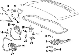 Foto de Tapa del maletero Original para Jaguar F-Type 2014 2015 2016 2017 Marca JAGUAR N�mero de Parte T2R16383LML