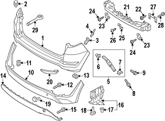 Foto de Tuerca de cubierta de parachoques Original para Kia Cadenza Hyundai Tucson Marca KIA N�mero de Parte 1335706017B