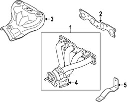 Foto de M�ltiple de Escape con Convertidor Catal�tico Original para Hyundai Sonata Kia Optima Marca KIA N�mero de Parte 285102G195