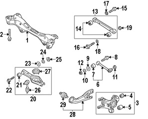 Foto de Buje del Mu�on de Suspensi�n Original para Hyundai Sonata Hyundai Azera Kia Optima Kia Cadenza Kia Sportage Marca KIA N�mero de Parte 527733R000