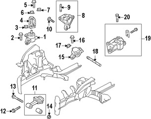 Foto de Soporte de Montura del motor Original para Kia Soul Kia Rio Kia Forte Koup Kia Forte5 Hyundai Accent Hyundai Veloster Marca KIA Nmero de Parte 218253X000