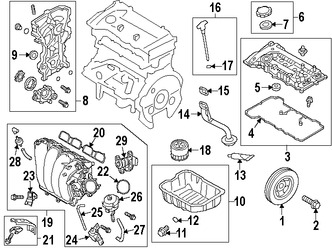 Foto de Sello del cigue�al del motor Original para Hyundai  Kia Marca KIA N�mero de Parte 214212E300