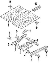 Foto de Travesano Plataforma de Piso Original para Hyundai Santa Fe Hyundai Veracruz Kia Sorento Marca KIA N�mero de Parte 652312B200