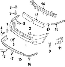 Foto de Tuerca de cubierta de parachoques Original para Hyundai Santa Fe Kia Sorento Kia Rio Kia K900 Marca KIA N�mero de Parte 1332405027B