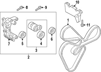 Foto de Perno de la polea del tensor de la correa Original para Hyundai Santa Fe Kia Optima Kia Forte Koup Kia Sorento Kia Marca KIA N�mero de Parte 1140410306K