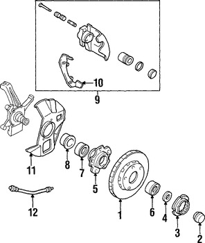 Foto de Tuerca de Eje Original para Kia Sportage Marca KIA N�mero de Parte 0K02A33042A