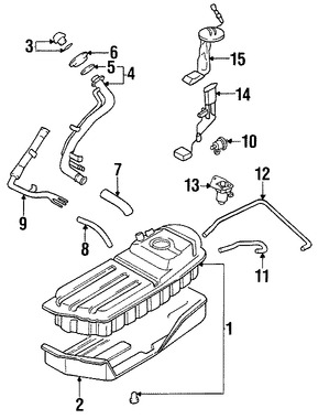 Foto de L�nea de Combustible Original para Kia Sportage 1998 1999 2000 2001 2002 Marca KIA N�mero de Parte 0K01G42571