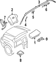 Foto de M�dulo de control del Air Bag Original para Kia Sportage 2008 2009 2010 Marca KIA N�mero de Parte 959101F110