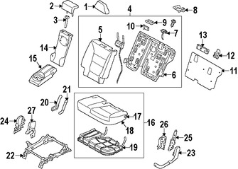Foto de Cobertor de bisagra de asiento Original para Kia Sorento 2011 2012 2013 Marca KIA N�mero de Parte 899201U130VA