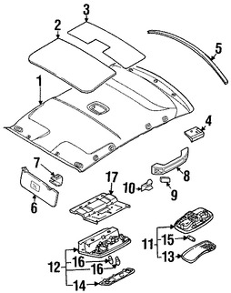 Foto de Barra Interior para agarrarse Original para Kia Spectra 2003 2004 Marca KIA N�mero de Parte 0K2C369471A05