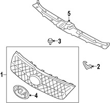 Foto de Molde de rejilla Original para Kia Spectra 2007 2008 2009 Kia Spectra5 2007 2008 2009 Marca KIA N�mero de Parte 863612F500