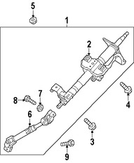 Foto de Columna de Direccion Original para Kia Spectra Kia Spectra5 Marca KIA N�mero de Parte 563002F100