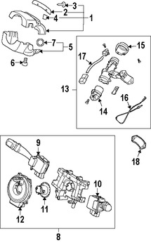 Foto de Interruptor Combinado Original para Kia Spectra Kia Spectra5 Marca KIA N�mero de Parte 934152F010