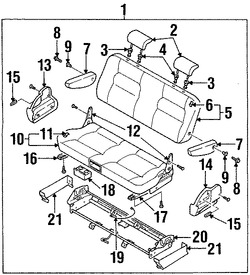 Foto de Asiento Original para Kia Sedona 2004 2005 Marca KIA N�mero de Parte 0K52Y57300NCQ3