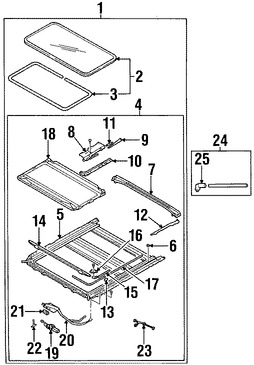 Foto de Interruptor del Techo Corredizo Original para Kia Sedona 2002 2003 2004 2005 Marca KIA N�mero de Parte 0K55569871A