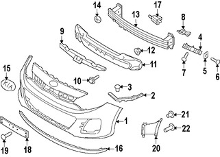 Foto de Soporte de la placa Original para Kia Rio 2015 2016 2017 Marca KIA N�mero de Parte 865191W710