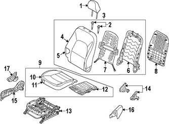 Foto de Panel posterior de Asiento Original para Kia Rio 2012 2013 2014 2015 2016 2017 Marca KIA N�mero de Parte 883901WAA0DCM