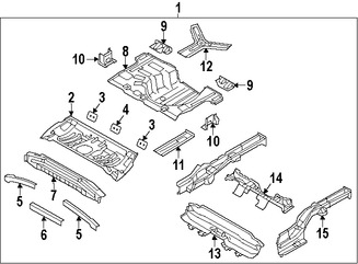 Foto de Travesano Plataforma de Piso Original para Kia Rio 2014 2015 2016 2017 Marca KIA N�mero de Parte 658301W301